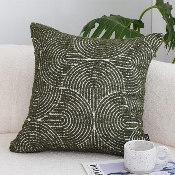 SOGA 2X 45cm Modern Boho Green Tufted Pillowcase - Image 7