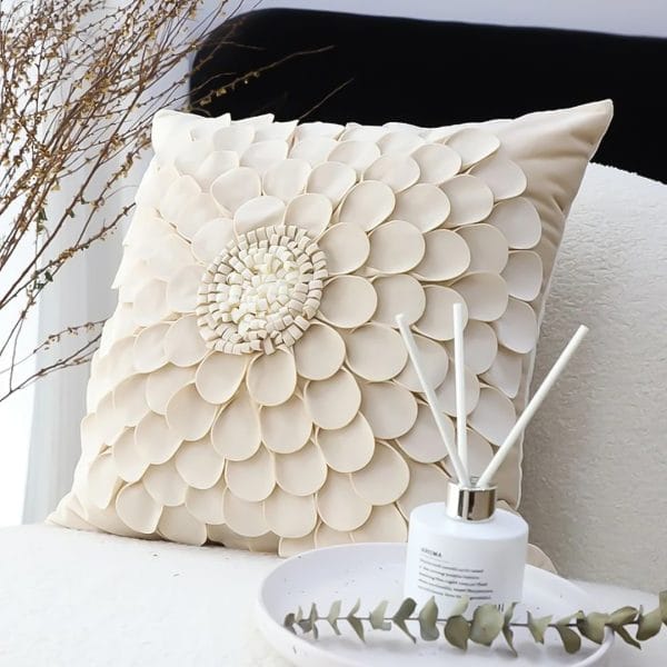 SOGA 2X 45cm Luxurious Textured Flower Pillowcase