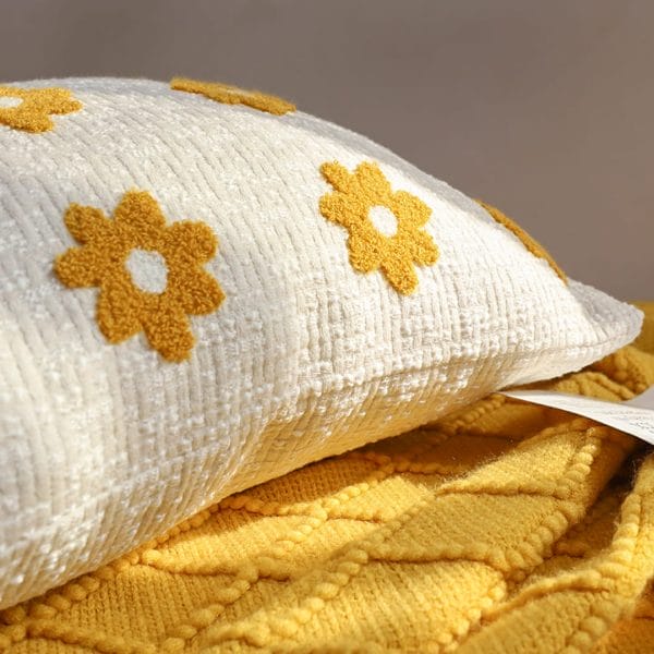 SOGA 2X 45cm Retro Daisy Chain Pillow Cover - Image 7