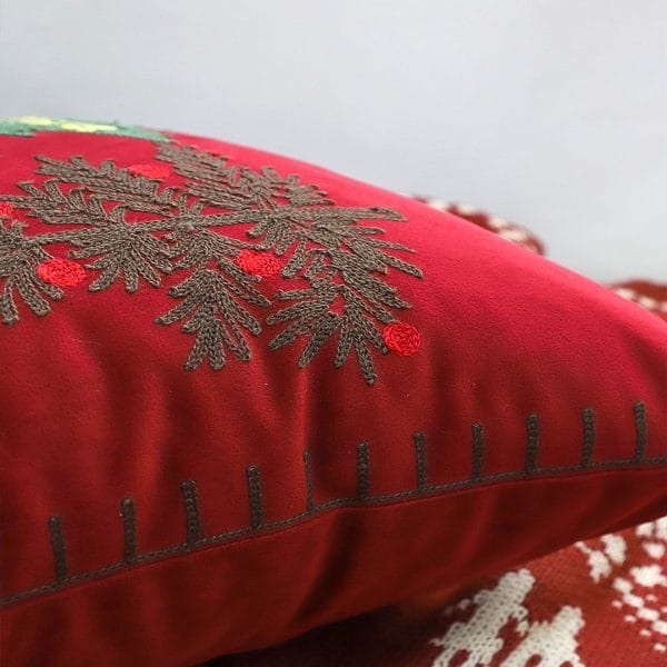 SOGA 2X 45cm Christmas Tree Trio Pillowcase (Red) - Image 7