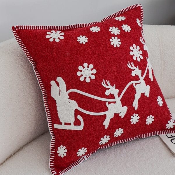 SOGA 2X 45cm Festive Reindeer & Snowflake Christmas Pillowcase - Image 7