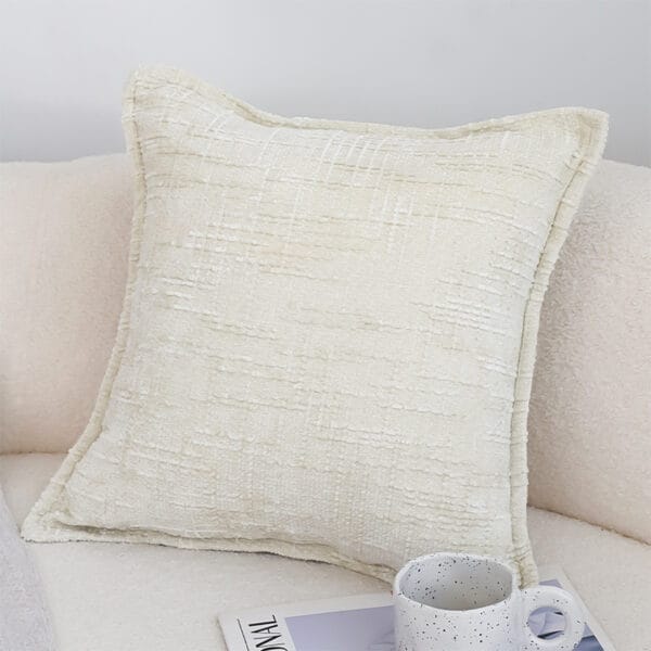 SOGA 2X 45cm Cozy Cream Textured Throw Pillowcase - Image 7