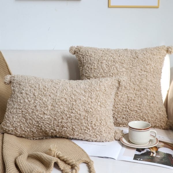 SOGA 2X 30x50cm Caramel Bouclé Luxury Pillowcase - Image 7