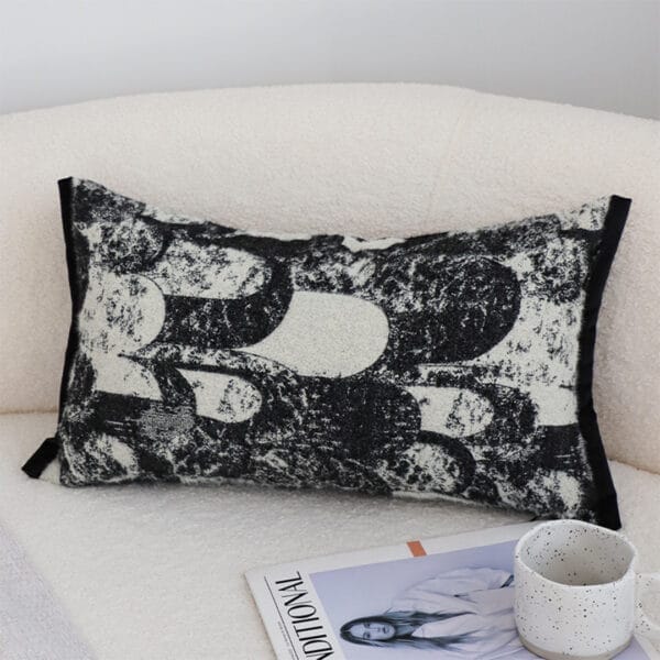 SOGA 2X 30X50cm Modern Black & White Abstract Lumbar Pillowcase - Image 7