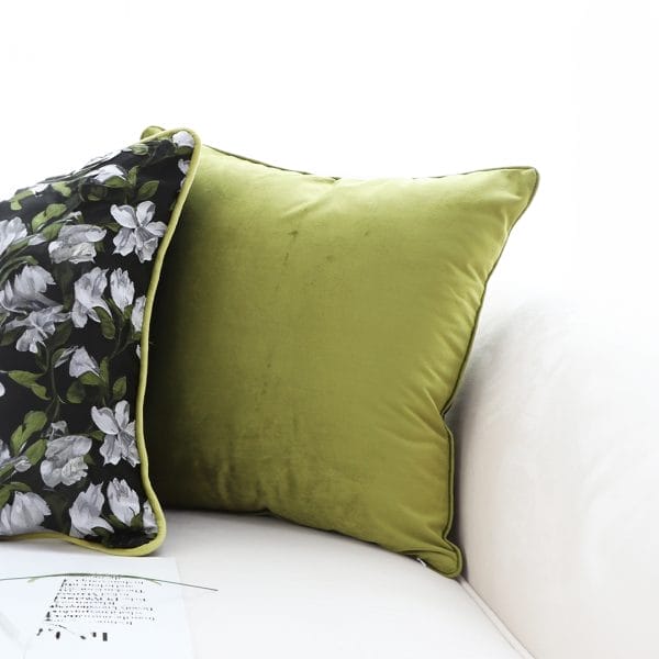 SOGA 2X 45cm Olive Green Velvet Pillow Cover - Image 7