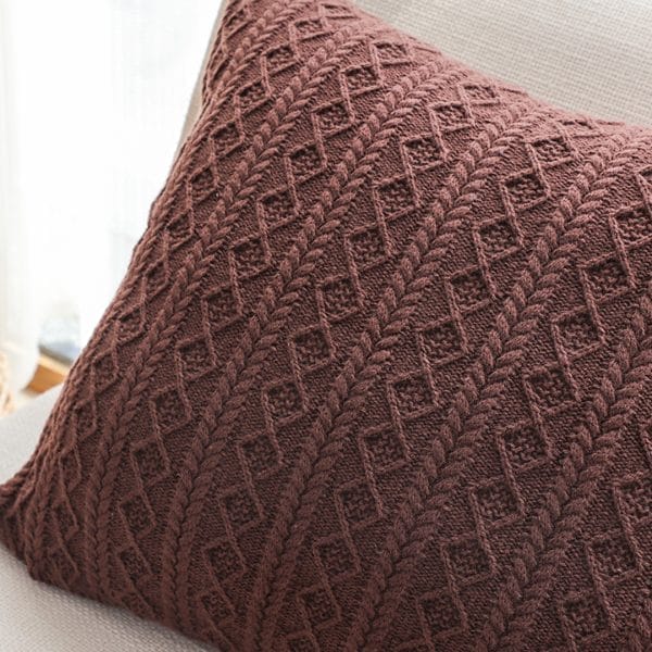 SOGA 2X 45cm Cable Knit Luxury Pillowcase - Image 7