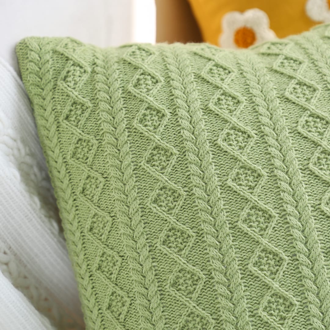 SOGA 2X 45cm Cable Knit Fresh Pillowcase - Image 7