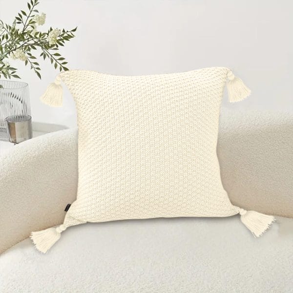 SOGA 2X 50cm Textured Pillowcase (Cream White) - Image 7