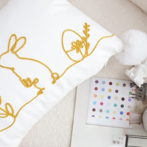 SOGA 2X 30x50cm Whimsical Bunny Embroidered Pillowcase - Image 7