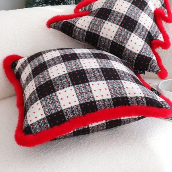 SOGA 2X 45cm CozyFest Square Buffalo Plaid Fleece Pillowcase - Image 7