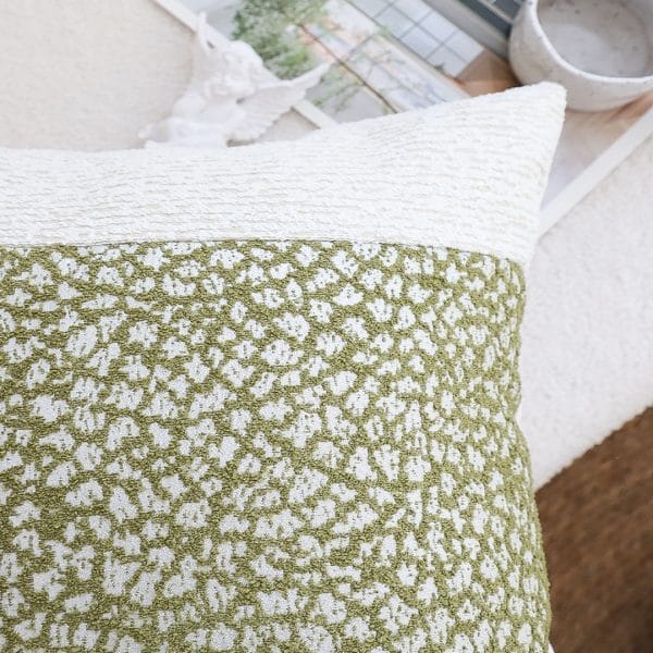 SOGA 2X 45cm Elegant Textured Pillowcase – Modern Green & Cream Accent - Image 7