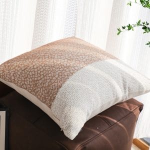SOGA 2X 45cm Chic Ivory & Gold Textured Pillowcase