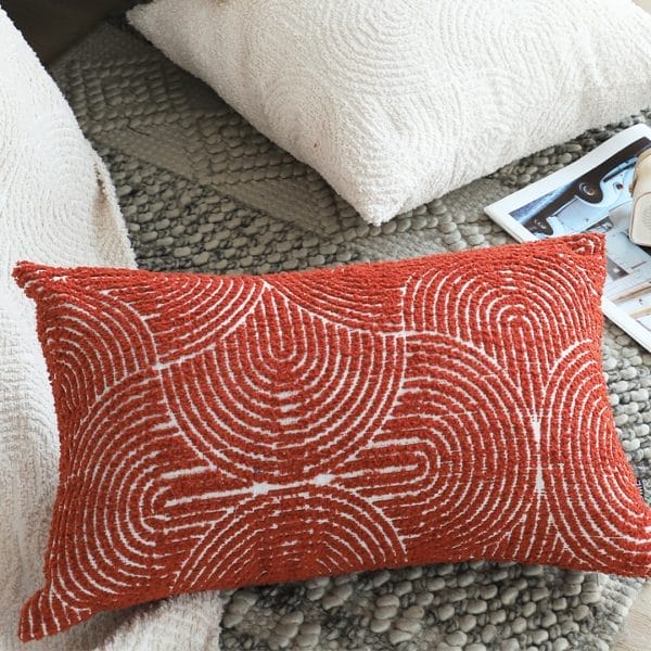 SOGA 2X 30x50cm Cinnabar Burnt Orange Lumbar Pillowcase - Image 8