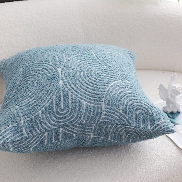 SOGA 2X 45cm Blue Throw Pillow Geometric Indoor and Outdoor Corded Pillowcase - Image 8