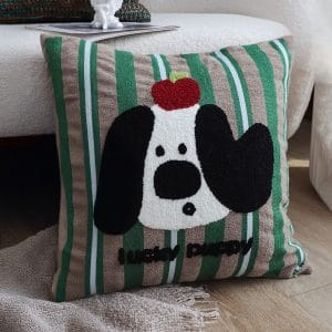 SOGA 2X 45cm Christmas Dog Pillow Cover - Holiday Striped Pillowcase