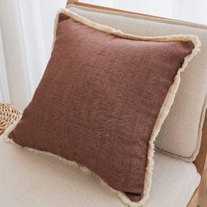 SOGA 2X 45cm Victorian Rose Embroidered Chocolate Pillowcase