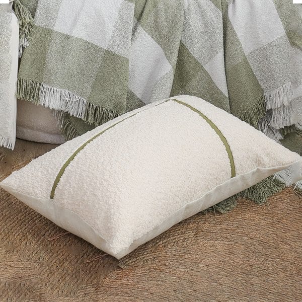 SOGA 2X 30x50cm Cozy Chic Lumbar Pillowcase with Modern Green Stripe - Image 8