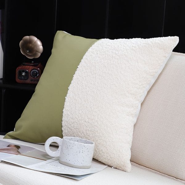 SOGA 2X 45cm Modern Two-Tone Green & Cream Pillowcase - Image 7