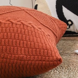 SOGA 2X 45cm Cable Knit Diamond Pillowcase