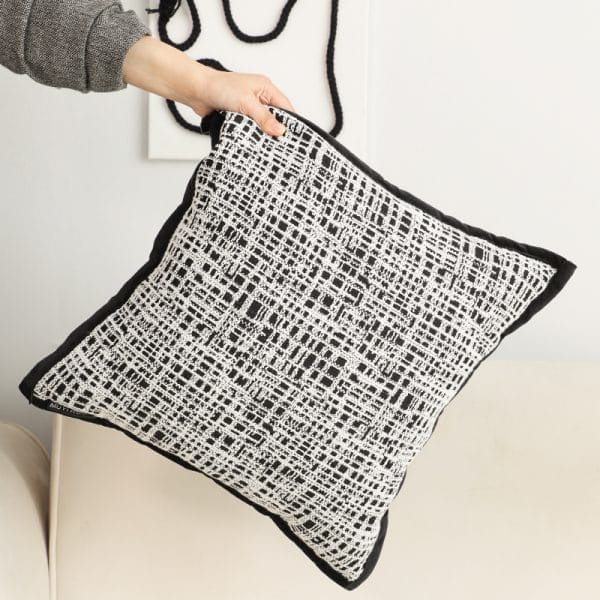 SOGA 2X 45cm Abstract Grid Monochrome Pillowcase - Image 8