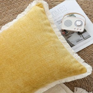 SOGA 2X 45cm Mustard Yellow Pillowcase