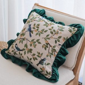 SOGA 2X 45cm Enchanting Emerald & Avian Oasis Pillowcase