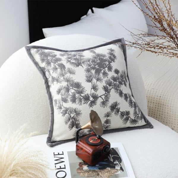 SOGA 2X 45cm Dark Gray Floral Pillowcase - Image 8