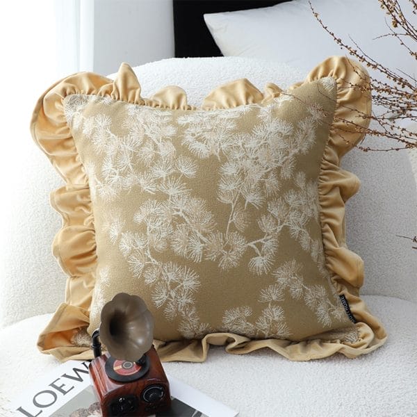 SOGA 2X 45cm Champagne Floral with Gold Ruffle - Image 8