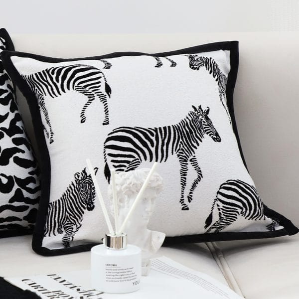 SOGA 2X 45cm Safari Zebra Print Decorative Pillow Cover - Image 8