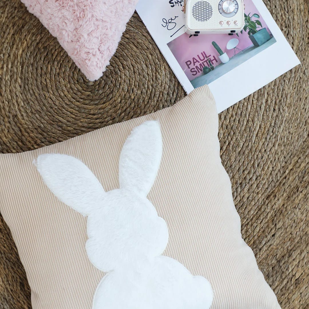 SOGA 2X 45cm White Bunny Pillowcase