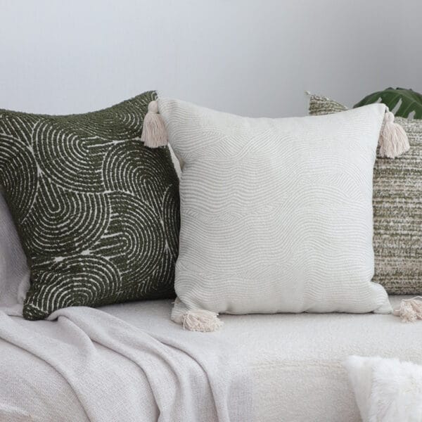 SOGA 2X 45cm Minimalist Cream Tassel Pillowcase with tassels - Image 8