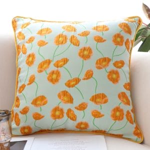 SOGA 2X 45cm Orange Floral Dream Pillowcase
