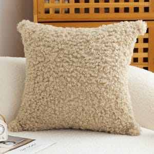 SOGA 2X 45cm Warm Beige Bouclé Comfort Pillowcase