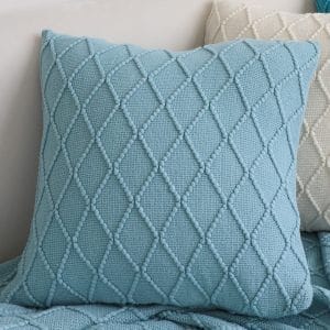 SOGA 2X 45cm Sky Blue Diamond Knit Pillowcase