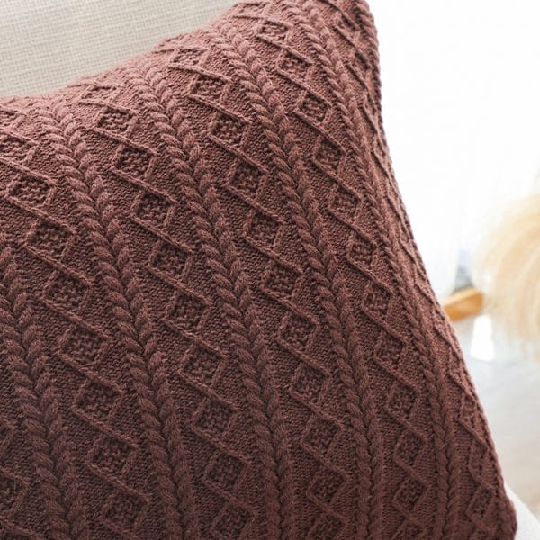 SOGA 2X 45cm Cable Knit Luxury Pillowcase - Image 8