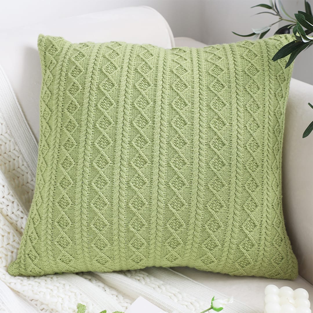 SOGA 2X 45cm Cable Knit Fresh Pillowcase