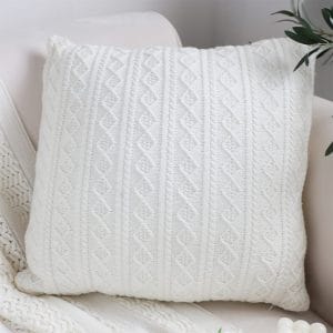 SOGA 2X 45cm Cable Knit Pure Pillowcase