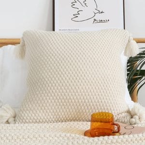 SOGA 2X 50cm Textured Pillowcase (Cream White)