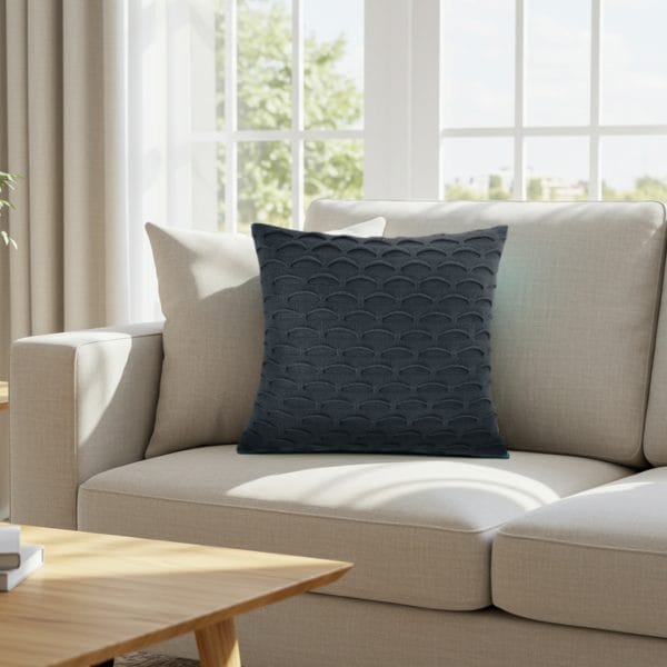 SOGA 2X 45cm Scalloped Wave Pillowcase (Charcoal Gray) - Image 8