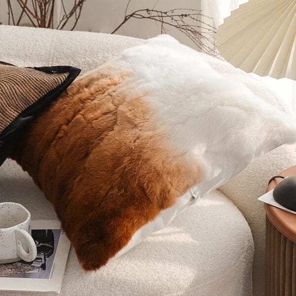 SOGA 2X 45cm Luxury Gradient Faux Fur Pillowcase - Image 8