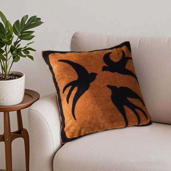 SOGA 2X 45cm Abstract Brown/Orange Velvet Polyester Throw Pillow Cover - Image 8