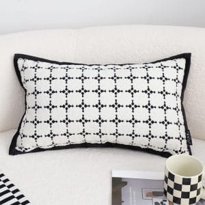 SOGA 2X 30x50cm Rectanngular Nordic Monochrome Pattern Pillowcase