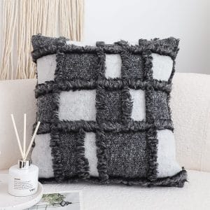 SOGA 2X 45cm Luxurious Faux Fur Textured Checkered Pillowcase