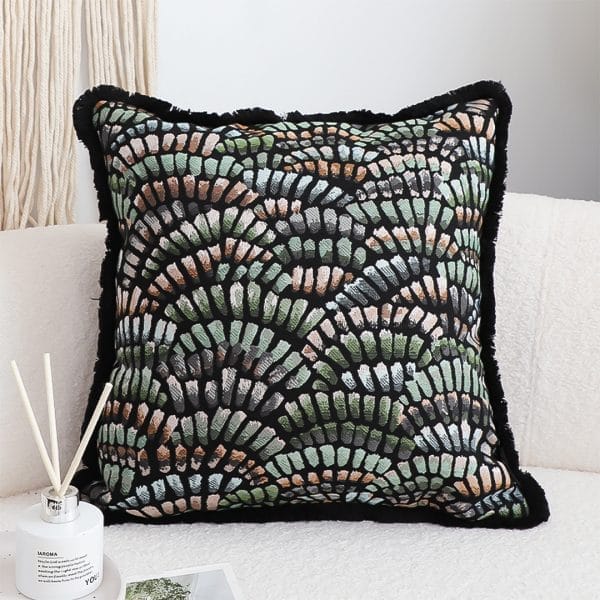 SOGA 2X 45cm Regal Peacock Jacquard Pillow Cover - Image 8