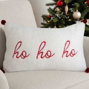 SOGA 2X 45cm Ho Ho Ho Sherpa Christmas Pillowcase