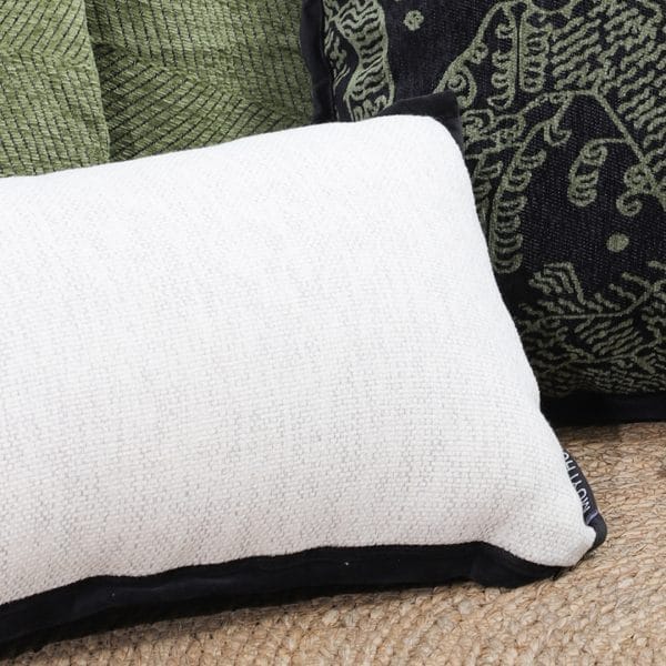 SOGA 2X 30x50cm Olive Green Minimalist Lumbar Pillowcase with Black Trim - Image 8