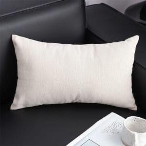 SOGA 2X 30x50cm Luxe White Rectangular Lumbar Pillowcase
