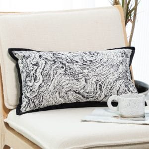 SOGA 2X 30x50cm Artistic Black Border Rectangular Pillowcase