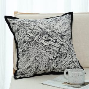SOGA 2X 45cm Abstract Square Pillowcase with Black Edging