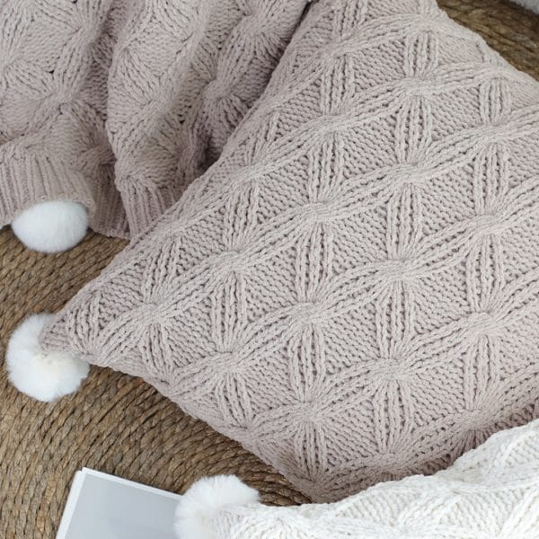 SOGA 2X 45cm Diamond Knit Texture Brown Throw Pillowcase - Image 8